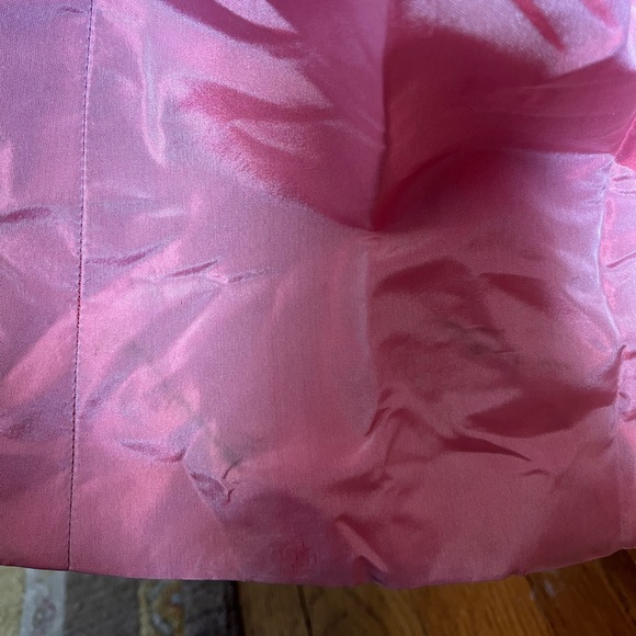 Badgley Mischka Y2K vintage 100% silk gown size 8 coral embellished floor length - Picture 16 of 16